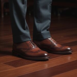 Classic Brown Brogue Men's Shoes